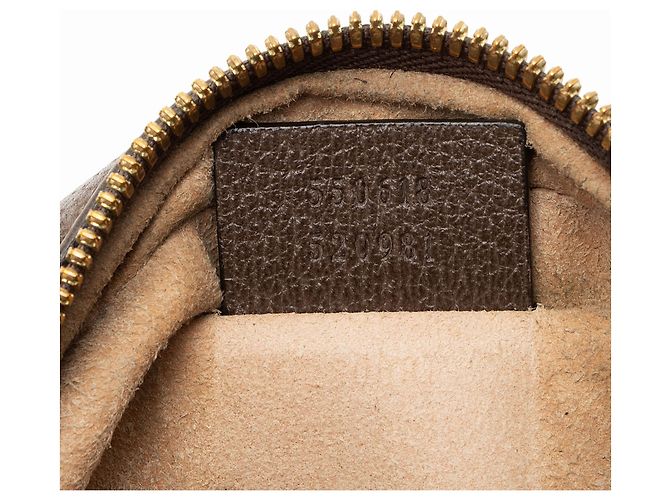Borsa a tracolla mini rotonda Gucci GG Supreme Ophidia Marrone Beige - vista 6