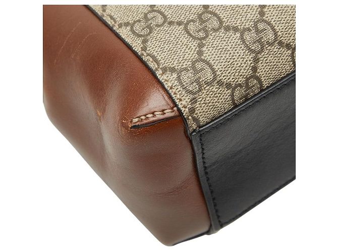Gucci GG Supreme Padlock Backpack Brown Beige - view 5
