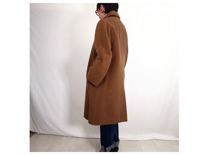 Max Mara Casaco de Lã Virgem Cor Tabaco Marrom - vista 11