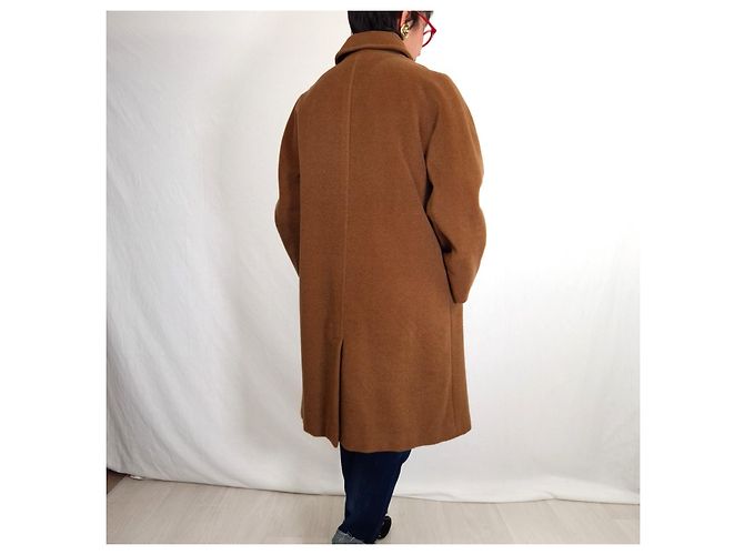 Max Mara Casaco de Lã Virgem Cor Tabaco Marrom - vista 12