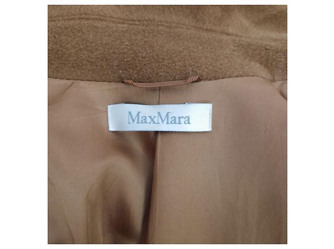 Max Mara Casaco de Lã Virgem Cor Tabaco Marrom - vista 3
