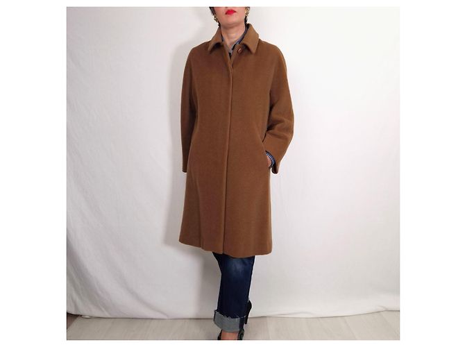 Max Mara Casaco de Lã Virgem Cor Tabaco Marrom - vista 4