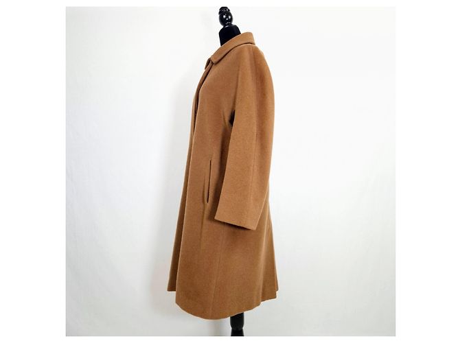 Max Mara Casaco de Lã Virgem Cor Tabaco Marrom - vista 6