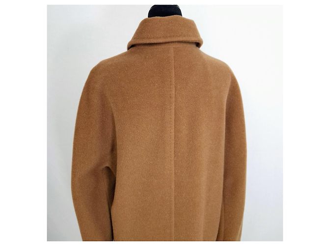 Max Mara Casaco de Lã Virgem Cor Tabaco Marrom - vista 7