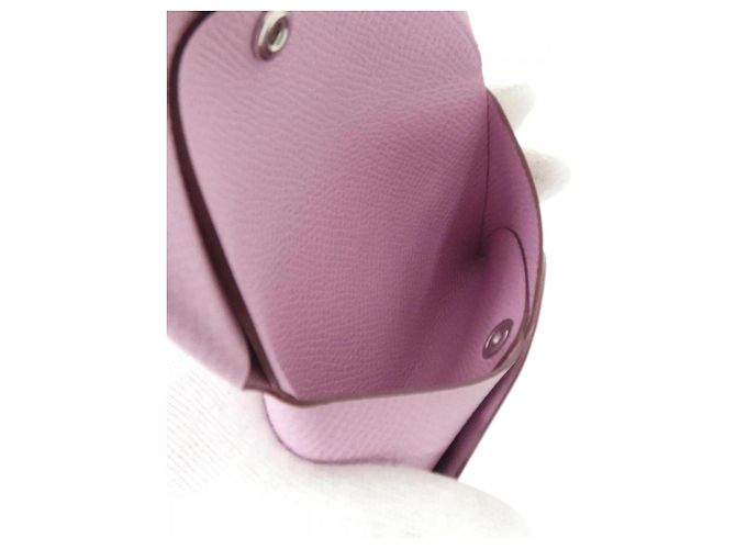 Monedero Hermès Calvi Duo Epsom Rosa - vista 5