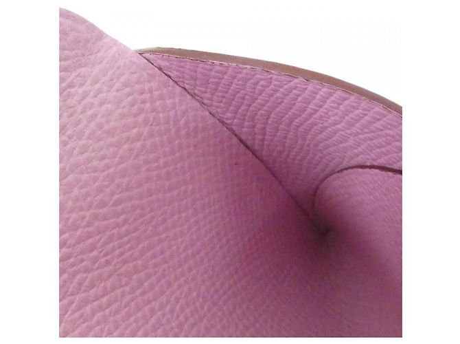 Monedero Hermès Calvi Duo Epsom Rosa - vista 6