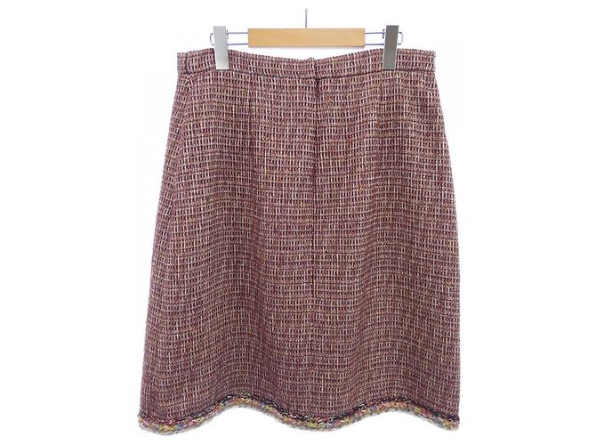 Gonna Chanel Rossa in Cotone Rosso - vista 2