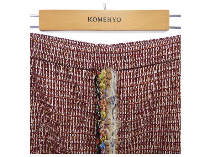 Gonna Chanel Rossa in Cotone Rosso - vista 5
