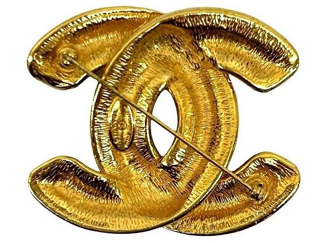 Broche Chanel Coco Mark Dourado - vista 4