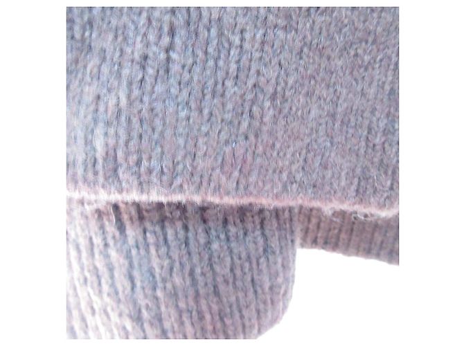 Autre Marque Babylone Cable V-Neck Wool Pullover Brown - view 5
