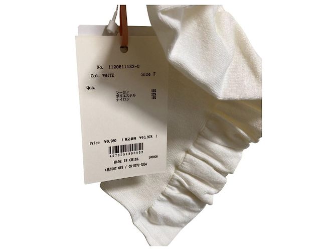Autre Marque eimy istoire Maglia a scollo quadrato e maniche arricciate Bianco - vista 3