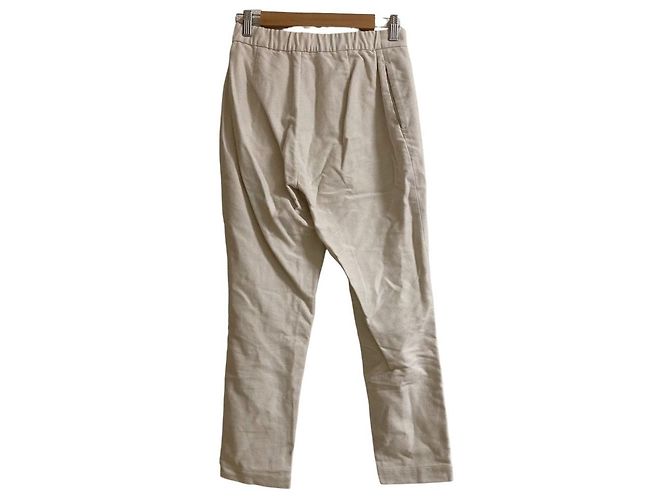Autre Marque Pantaloni Easy Tapered 45R Beige - vista 2