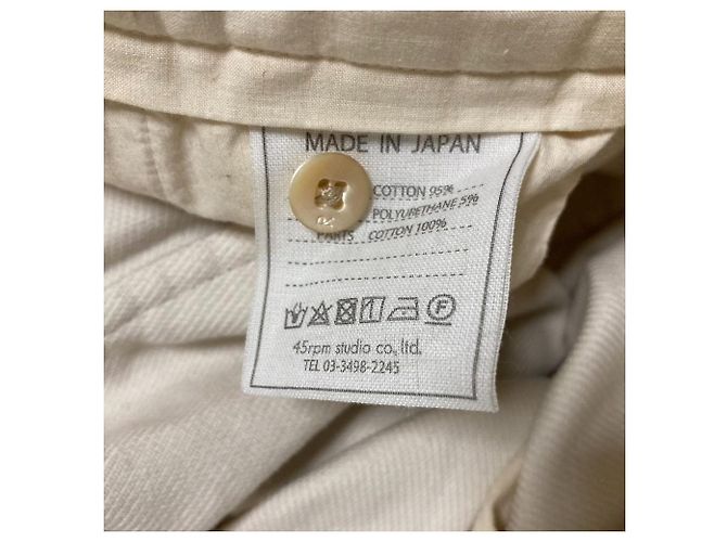 Autre Marque Pantaloni Easy Tapered 45R Beige - vista 5
