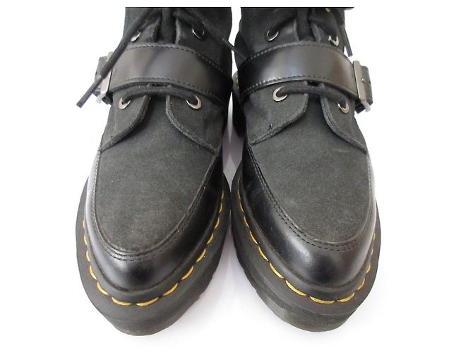 Autre Marque Dr. Martens Marsha Leder Stiefeletten Schwarz - Ansicht 2