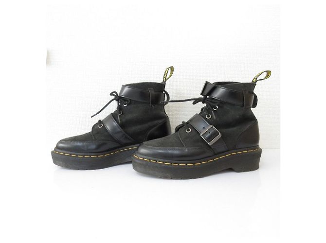 Autre Marque Dr. Martens Marsha Leder Stiefeletten Schwarz - Ansicht 4