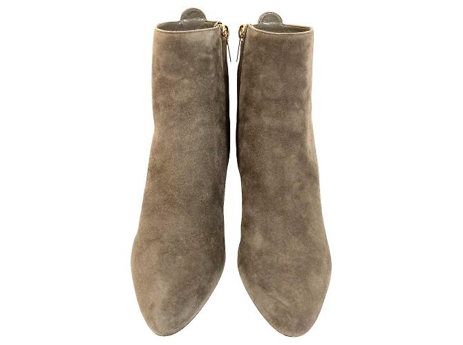 Stivaletti corti in camoscio JIMMY CHOO BILLIE 65 Marrone Grigio - vista 2