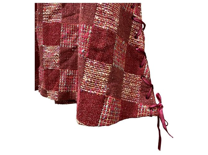 Autre Marque Falda larga de tweed WONDERFUL WORLD Rosa - vista 3