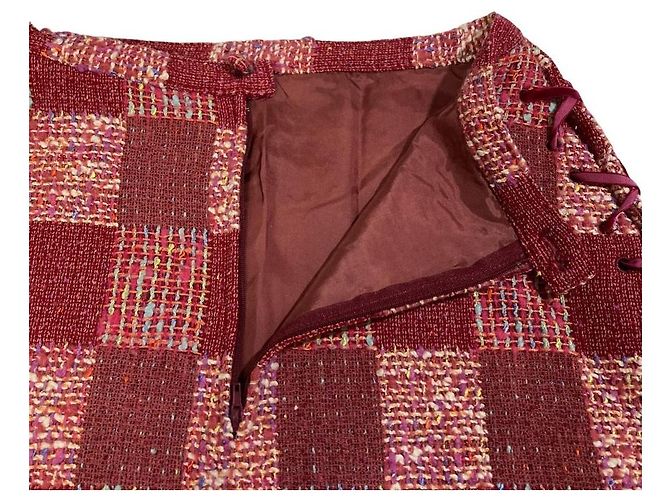 Autre Marque Falda larga de tweed WONDERFUL WORLD Rosa - vista 6