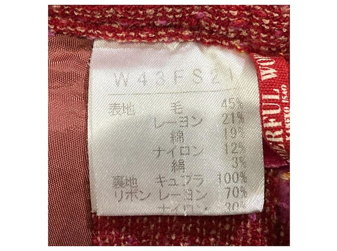 Autre Marque Falda larga de tweed WONDERFUL WORLD Rosa - vista 8