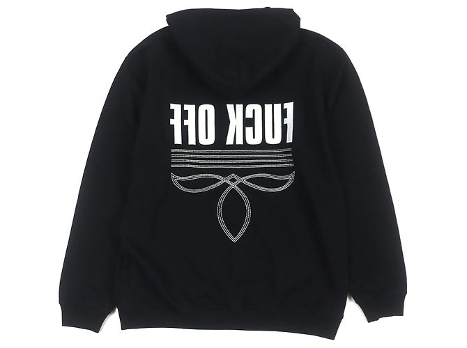 Autre Marque VTMNTS FUCK OFF Kapuzenpullover aus Baumwolle Schwarz - Ansicht 3