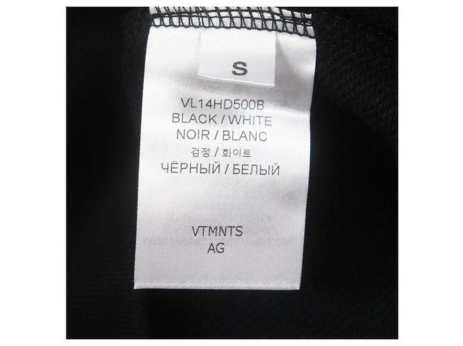 Autre Marque VTMNTS FUCK OFF Kapuzenpullover aus Baumwolle Schwarz - Ansicht 6