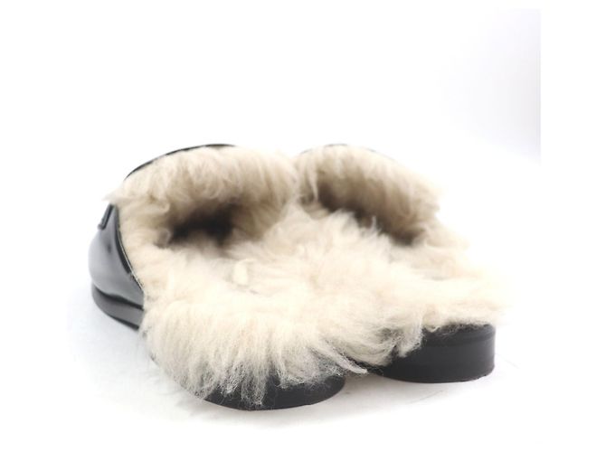 Louis Vuitton LV Logo Monogram Leder-Mules Braun - Ansicht 4