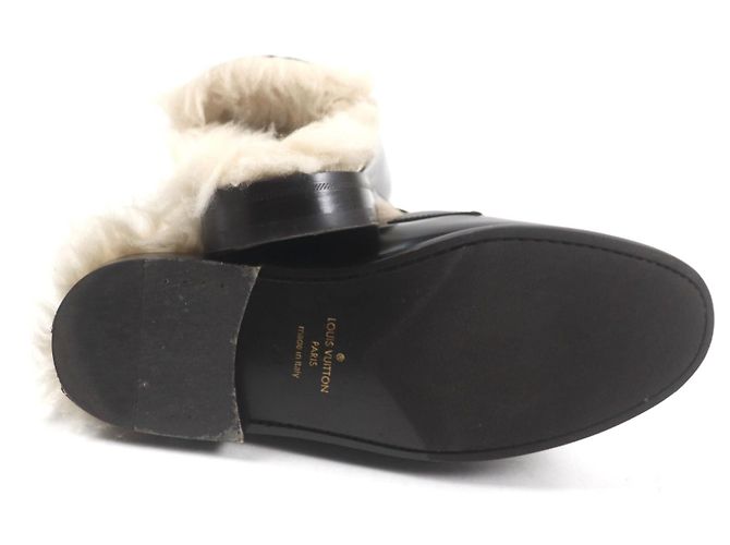 Louis Vuitton LV Logo Monogram Leder-Mules Braun - Ansicht 5