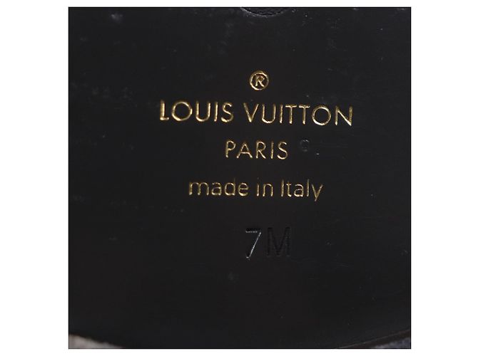 Louis Vuitton LV Logo Monogram Leder-Mules Braun - Ansicht 9