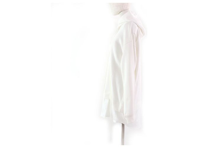 Autre Marque Vestido hoodie Trompe L'oeil em algodão orgânico Patou Branco - vista 2
