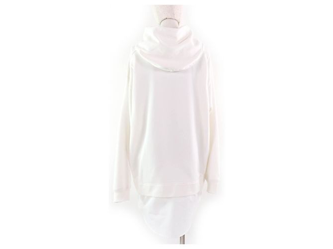 Autre Marque Vestido hoodie Trompe L'oeil em algodão orgânico Patou Branco - vista 3