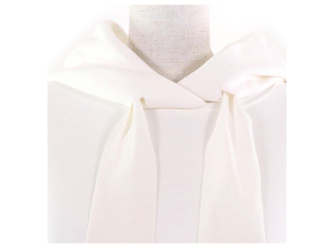 Autre Marque Vestido hoodie Trompe L'oeil em algodão orgânico Patou Branco - vista 4