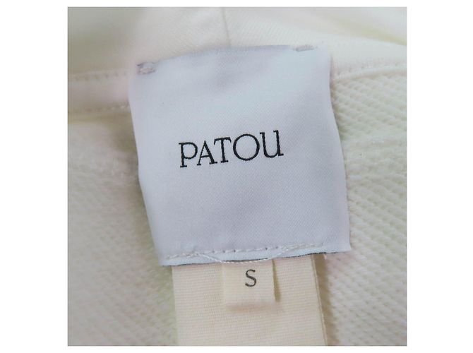 Autre Marque Vestido hoodie Trompe L'oeil em algodão orgânico Patou Branco - vista 6