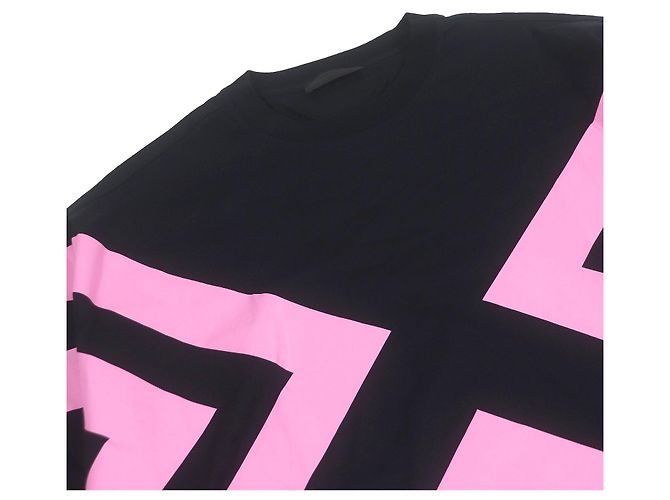 Prada Triangle Logo Cotton T-shirt Black - view 2