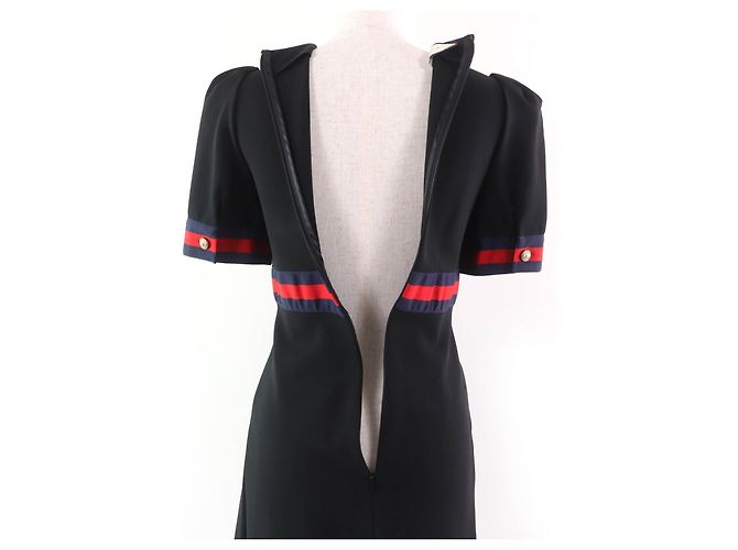 Gucci Jersey-Kleid mit V-Ausschnitt Schwarz - Ansicht 5