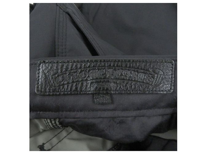 Pantaloni Chrome Hearts Carpenter in pelle e nylon Blu Blu navy - vista 9