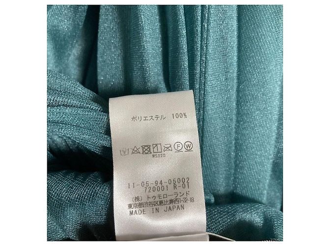 Autre Marque TOMORROWLAND Plissierter Midi-Rock aus Polyester Grün - Ansicht 4