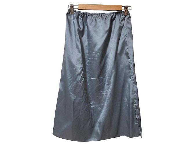 Autre Marque TOMORROWLAND Plissierter Midi-Rock aus Polyester Grün - Ansicht 7