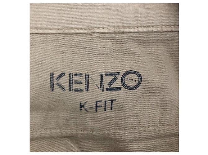 Pantaloni in cotone Kenzo Icon Motif Beige - vista 5