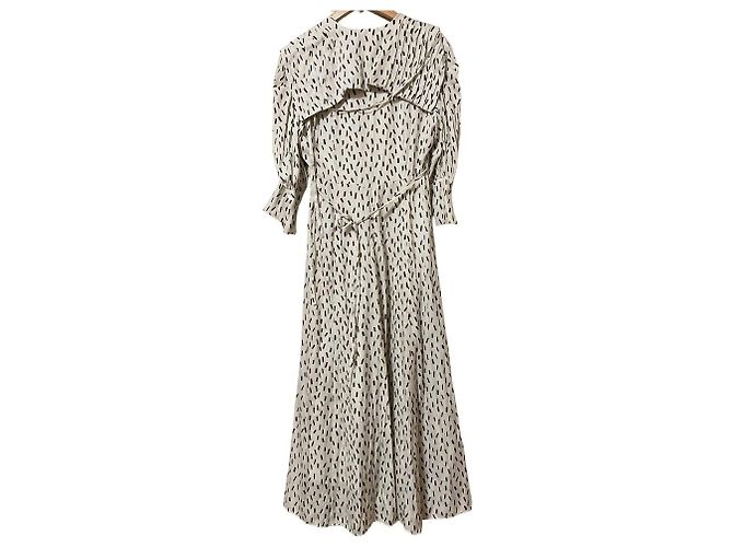 Autre Marque Vestido Snidel Big Collar Branco Cru - vista 2