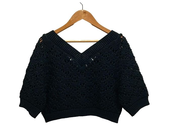 Autre Marque Beauty＆Youth United Arrows 6 ROKU Knit Pullover Negro - vista 2