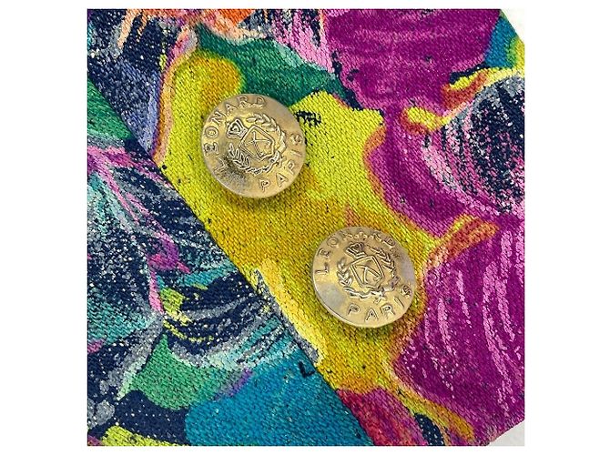 LEONARD Flower Print Silk Denim Jacket Multiple colors - view 6