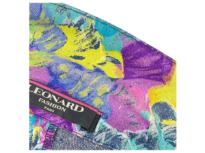 LEONARD Flower Print Silk Denim Jacket Multiple colors - view 7