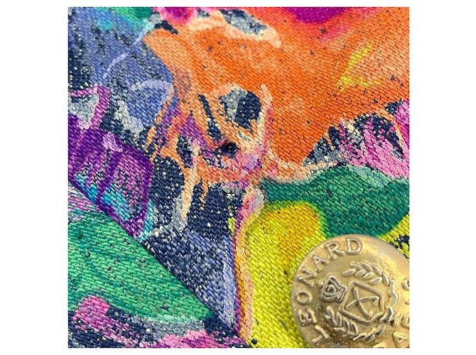 LEONARD Flower Print Silk Denim Jacket Multiple colors - view 8