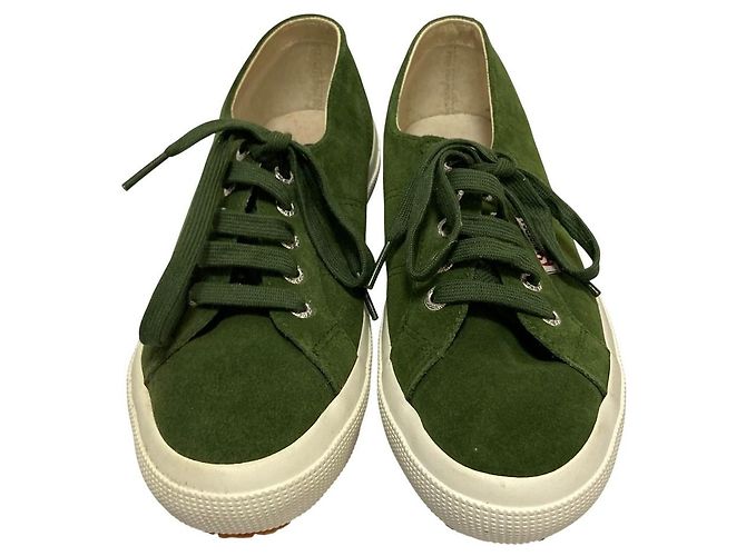 Autre Marque Sneakers basse in camoscio Superga SUEU Verde - vista 2