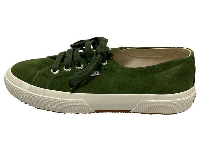 Autre Marque Sneakers basse in camoscio Superga SUEU Verde - vista 3