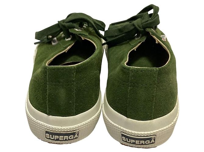 Autre Marque Sneakers basse in camoscio Superga SUEU Verde - vista 4