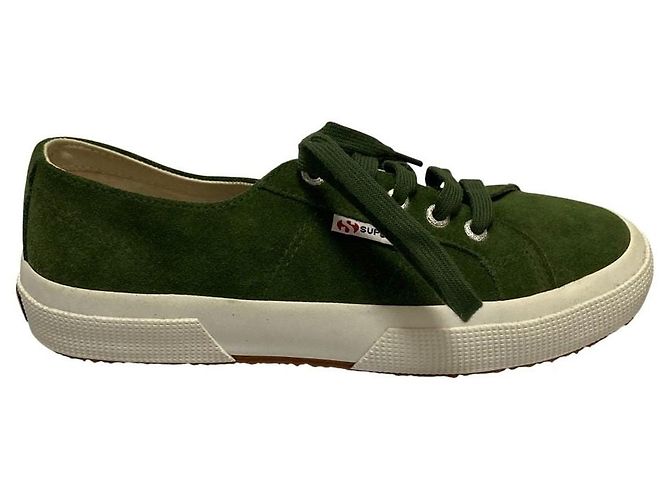 Autre Marque Sneakers basse in camoscio Superga SUEU Verde - vista 5