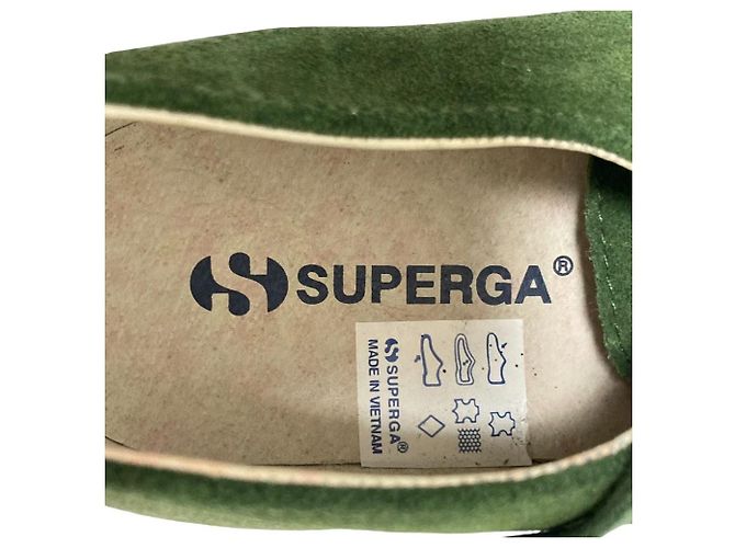 Autre Marque Sneakers basse in camoscio Superga SUEU Verde - vista 7