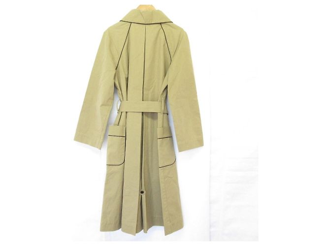 Autre Marque Abrigo largo Lisette Piping Beige - vista 2