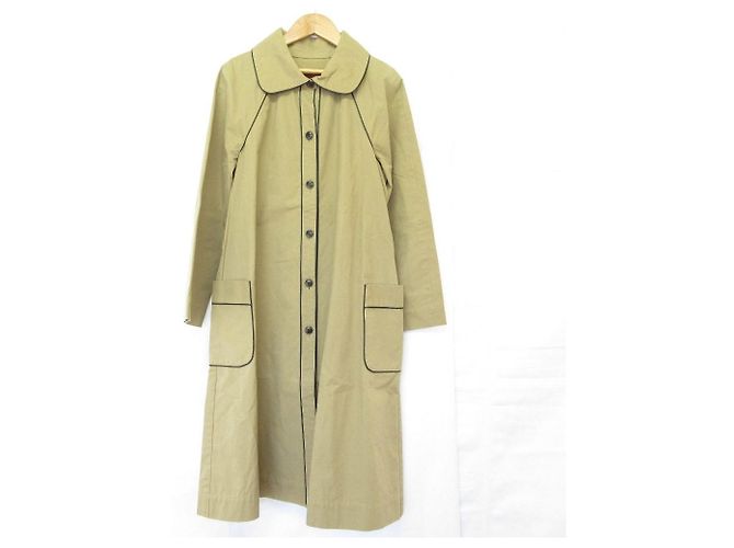 Autre Marque Abrigo largo Lisette Piping Beige - vista 3